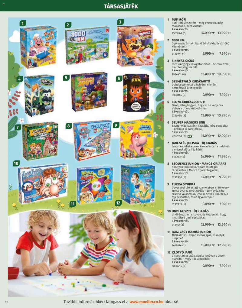 Müller Játékkatalógus 2025 92 oldal