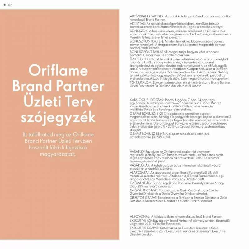 Oriflame Katalógus Oriflame Brand Partner Üzleti Terv 126 oldal