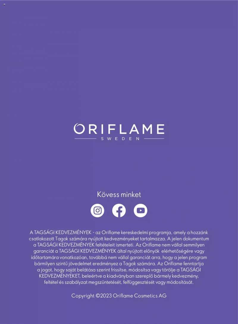 Oriflame Katalógus Oriflame Tagsági Kedvezmények 12 oldal