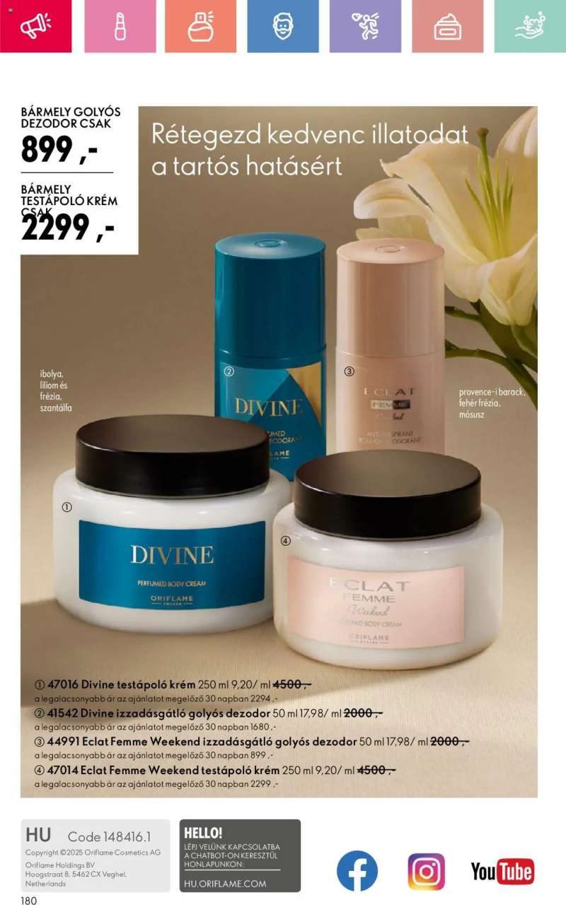 Oriflame Oriflame katalógus 2025/03 180 oldal