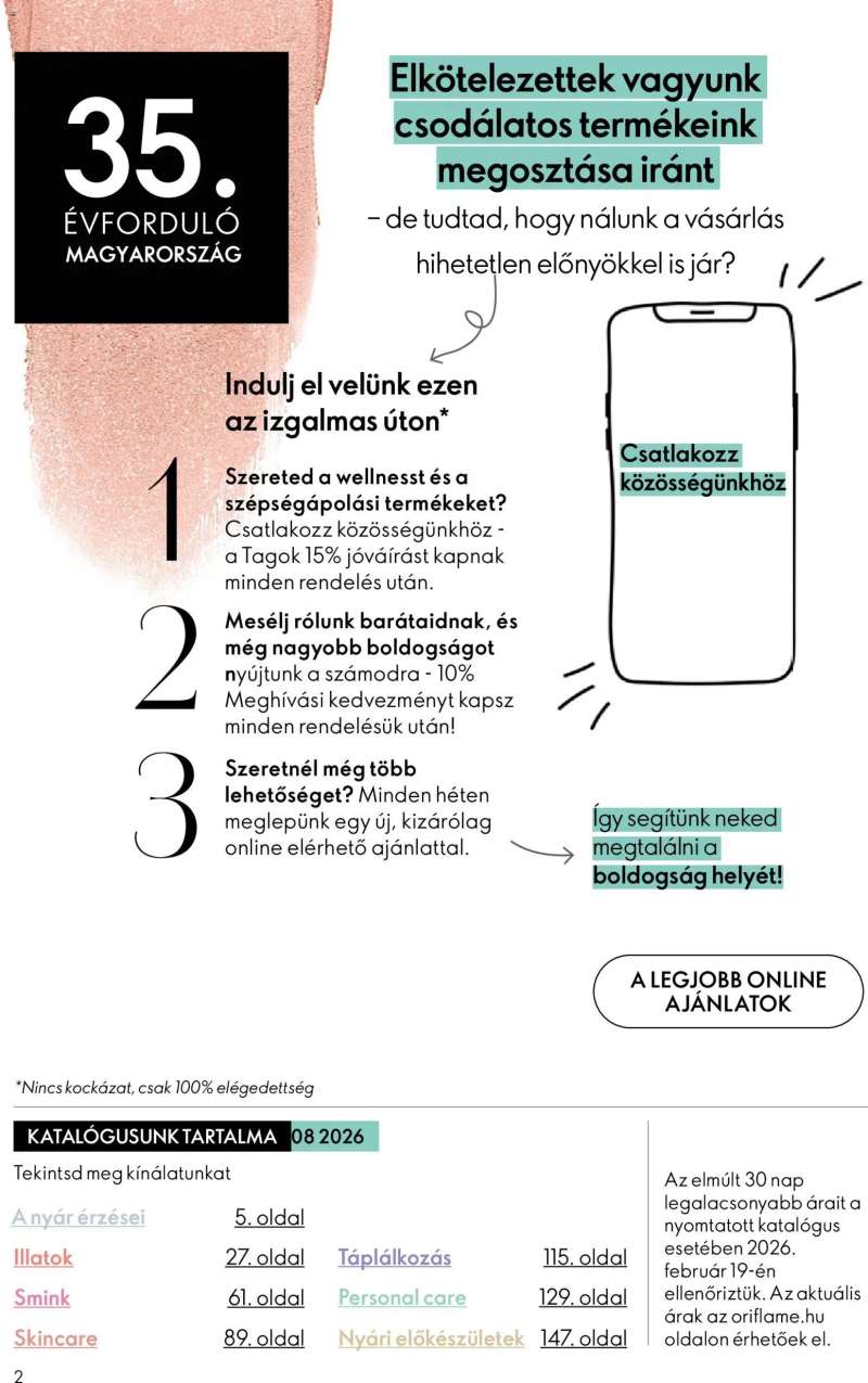 Oriflame Oriflame katalógus 2026/08 2 oldal
