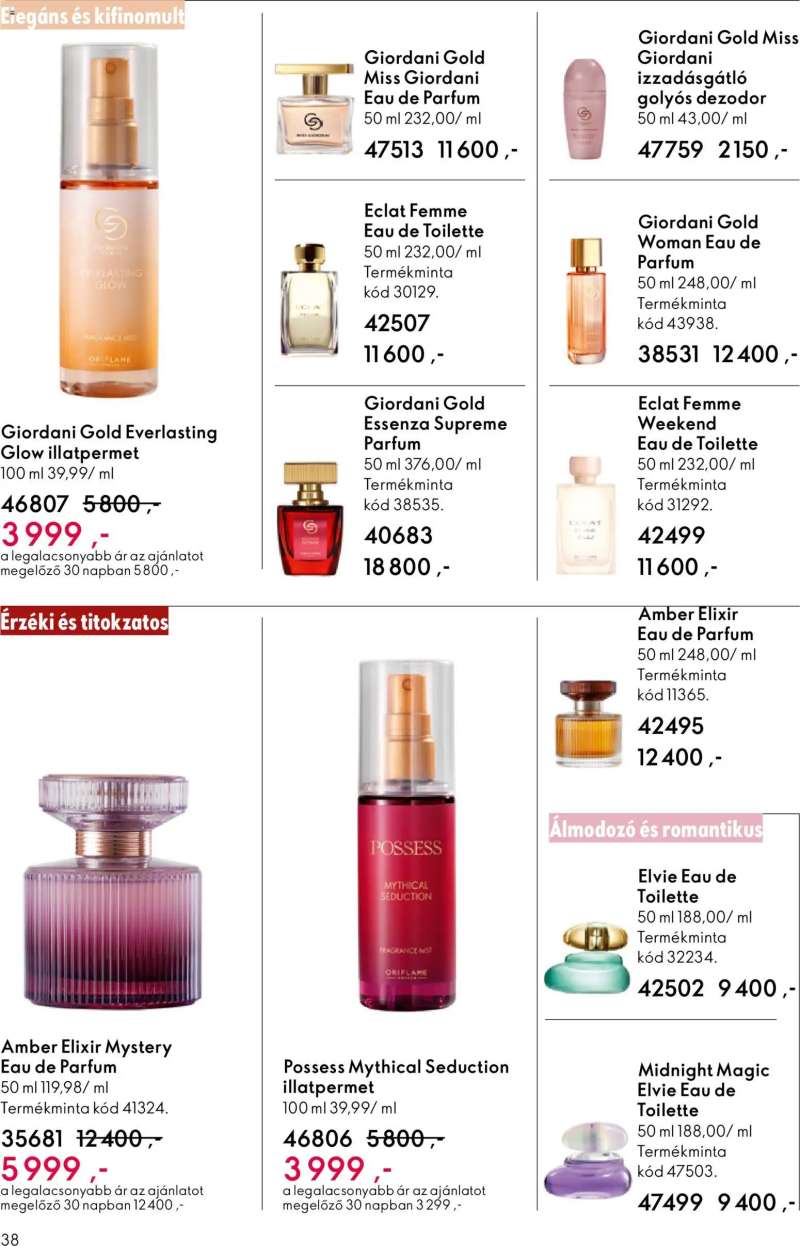 Oriflame Oriflame katalógus 2026/08 38 oldal