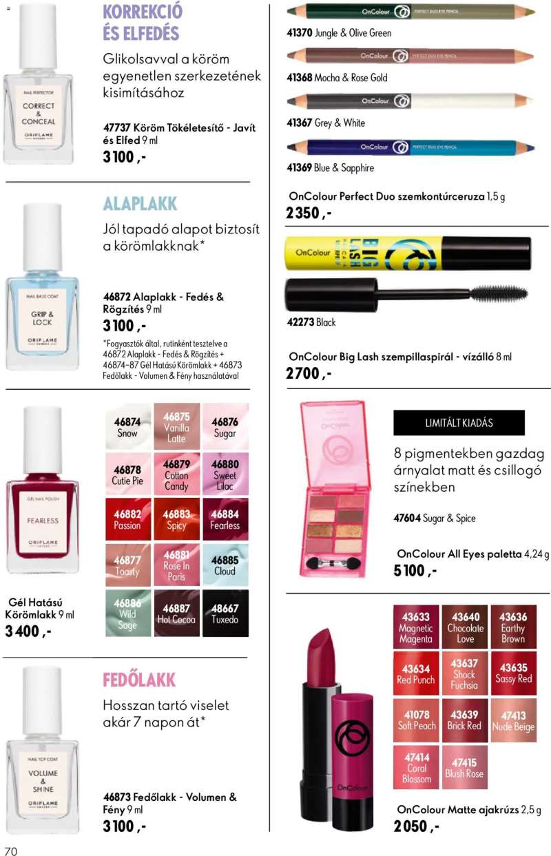 Oriflame Oriflame katalógus 2026/09 70 oldal
