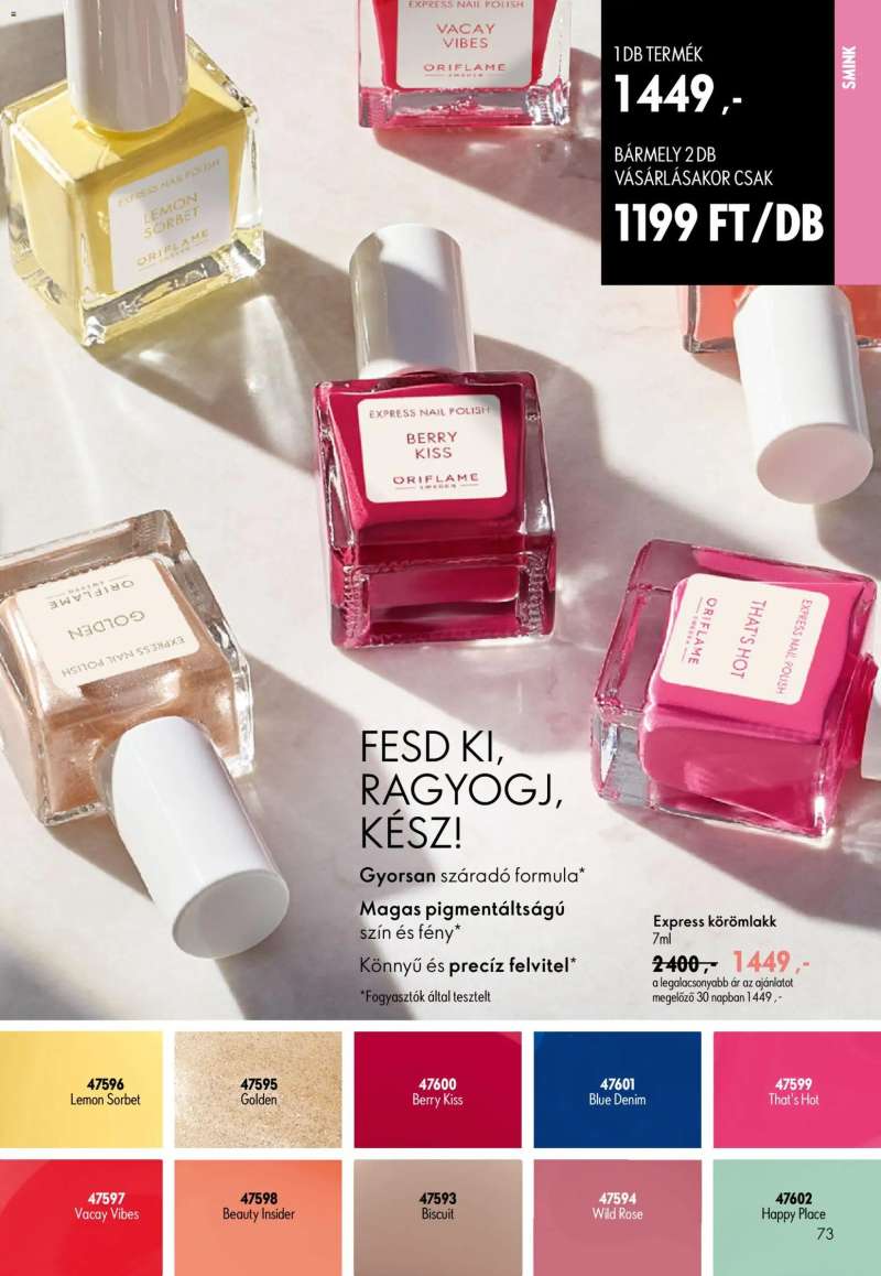 Oriflame Oriflame katalógus 2026/09 73 oldal