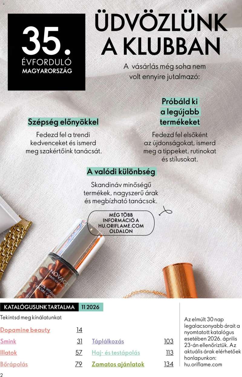 Oriflame Oriflame katalógus 2026/11 2 oldal