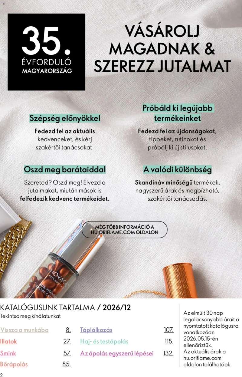 Oriflame Oriflame katalógus 2026/12 2 oldal