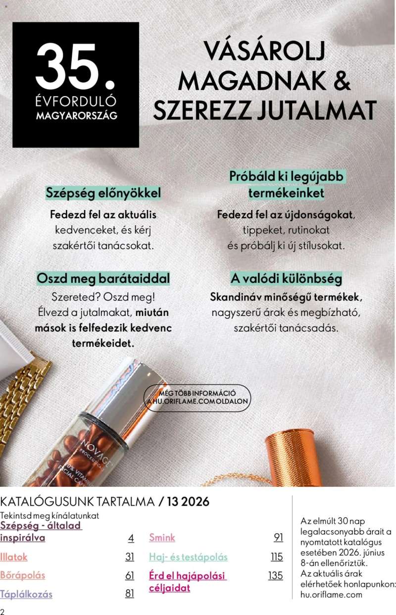 Oriflame Oriflame katalógus 2026/13 2 oldal