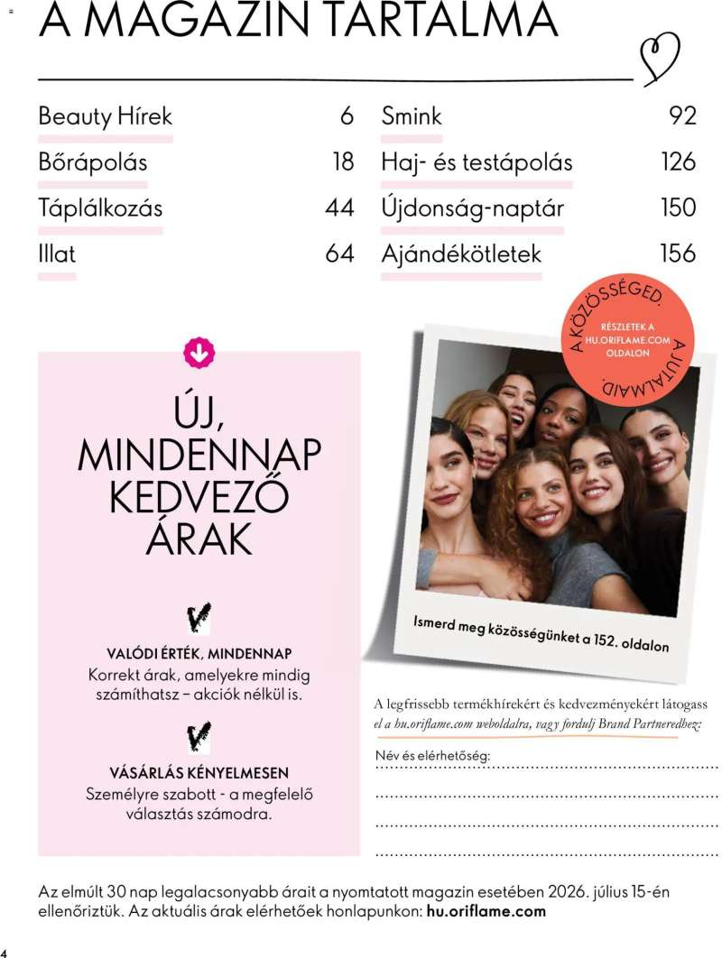 Oriflame Oriflame katalógus 2026/14 4 oldal