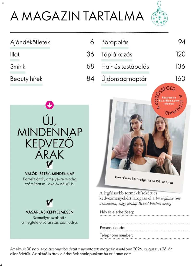 Oriflame Oriflame katalógus 2026/15 4 oldal