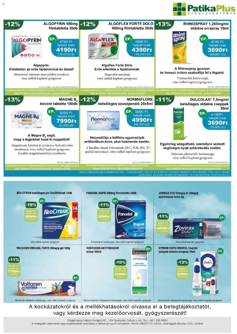 PatikaPlus Akciós újság PatikaPlus 3 oldal