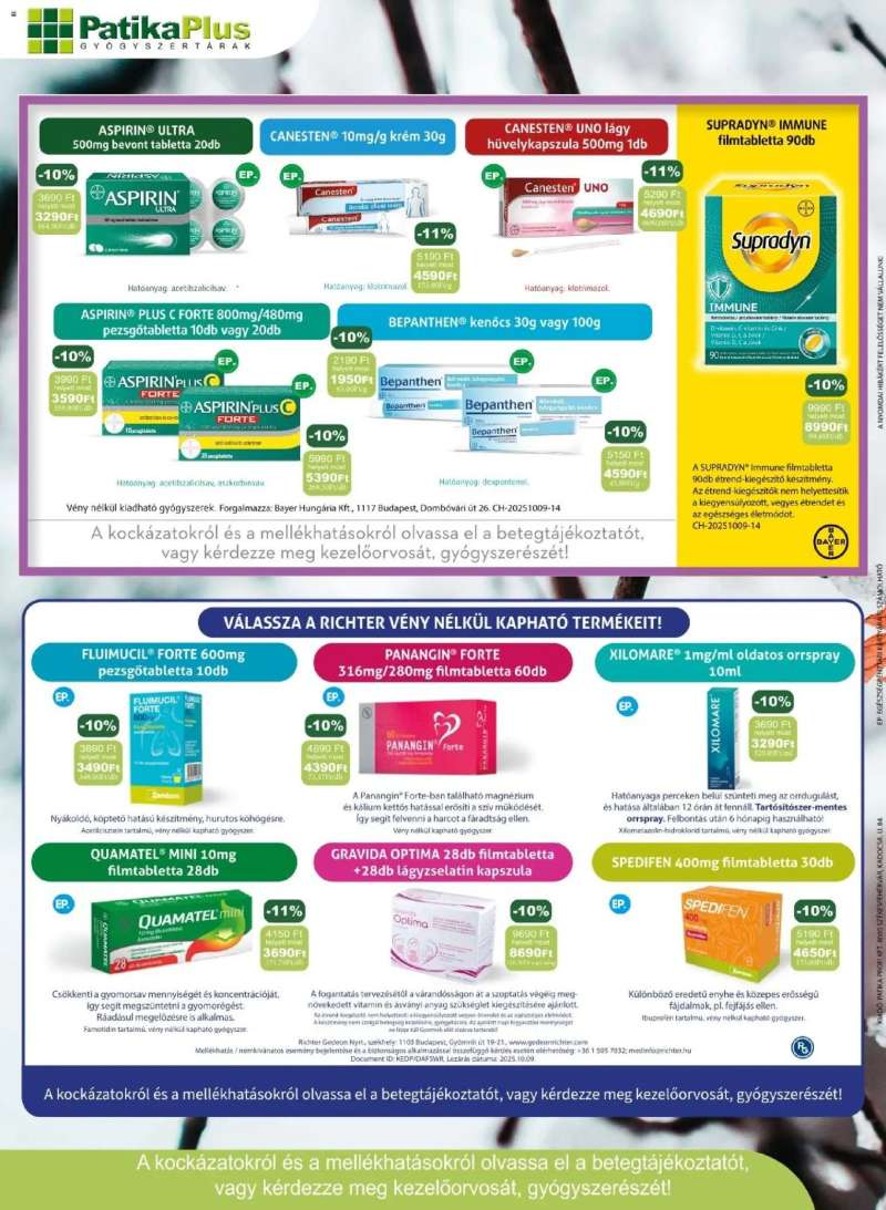 PatikaPlus Akciós újság PatikaPlus 4 oldal