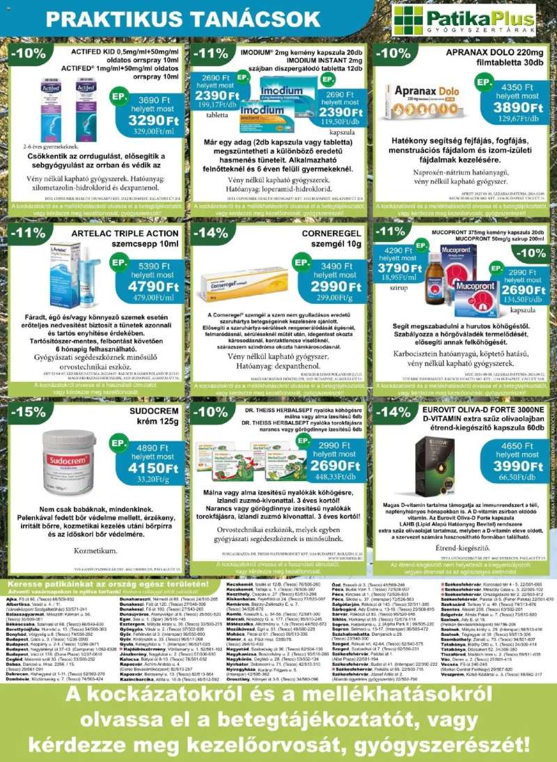 PatikaPlus Akciós újság PatikaPlus 8 oldal