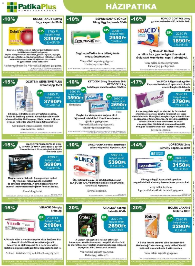 PatikaPlus Akciós újság PatikaPlus 2 oldal