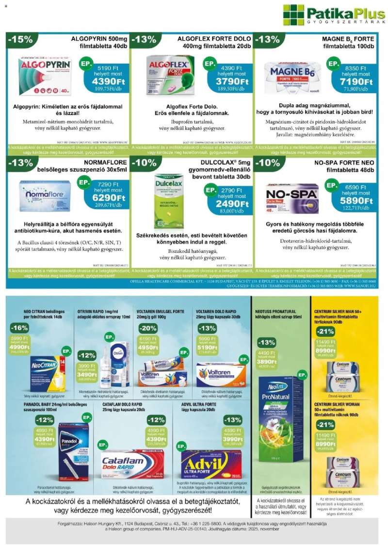 PatikaPlus Akciós újság PatikaPlus 3 oldal