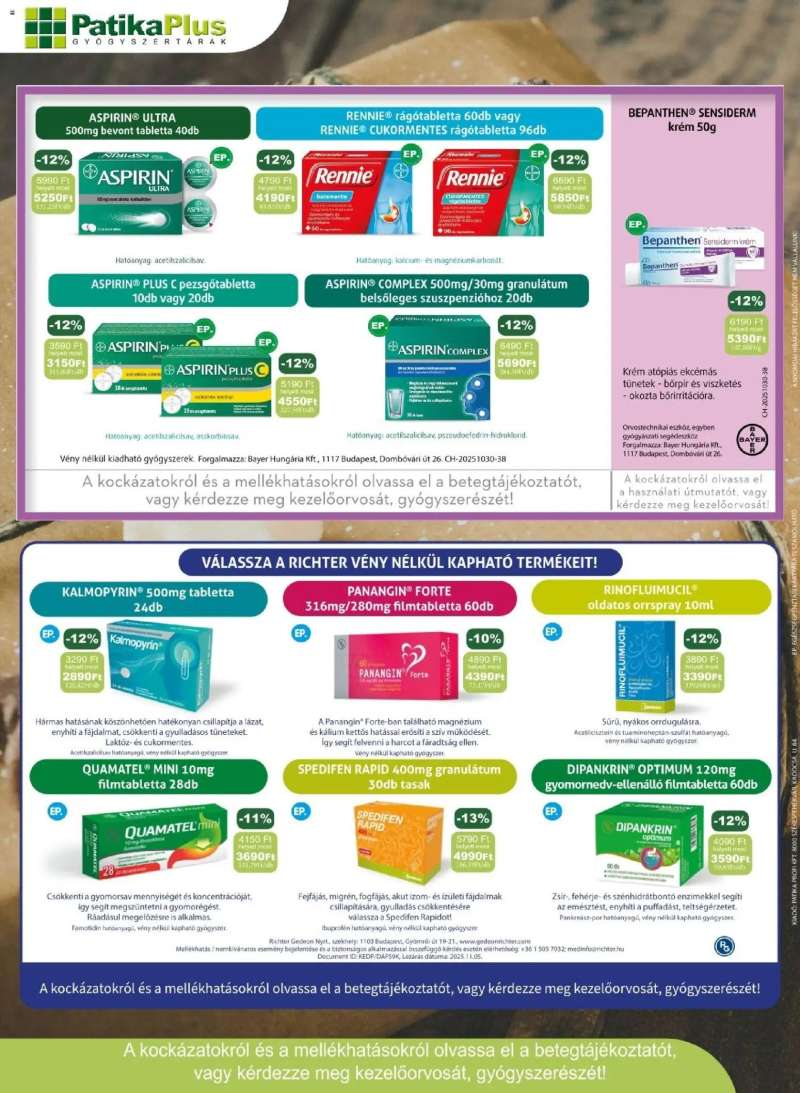 PatikaPlus Akciós újság PatikaPlus 4 oldal