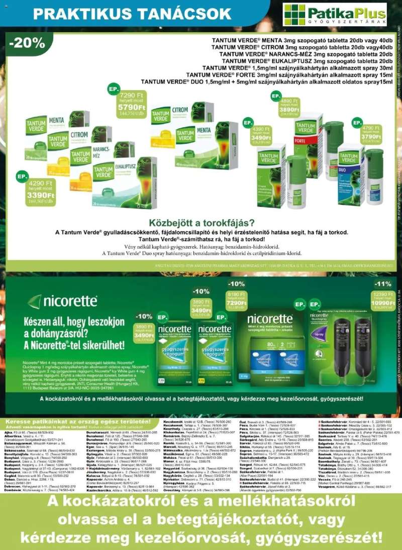 PatikaPlus Akciós újság PatikaPlus 8 oldal
