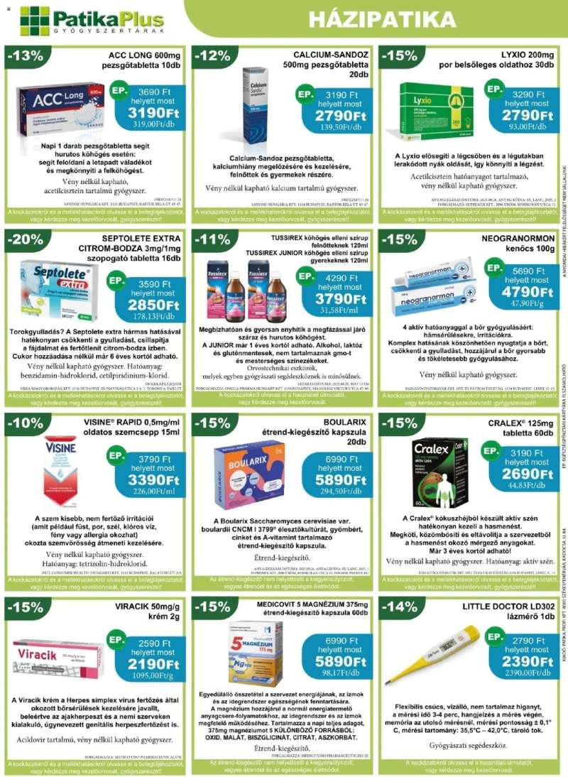 PatikaPlus Akciós újság PatikaPlus 2 oldal