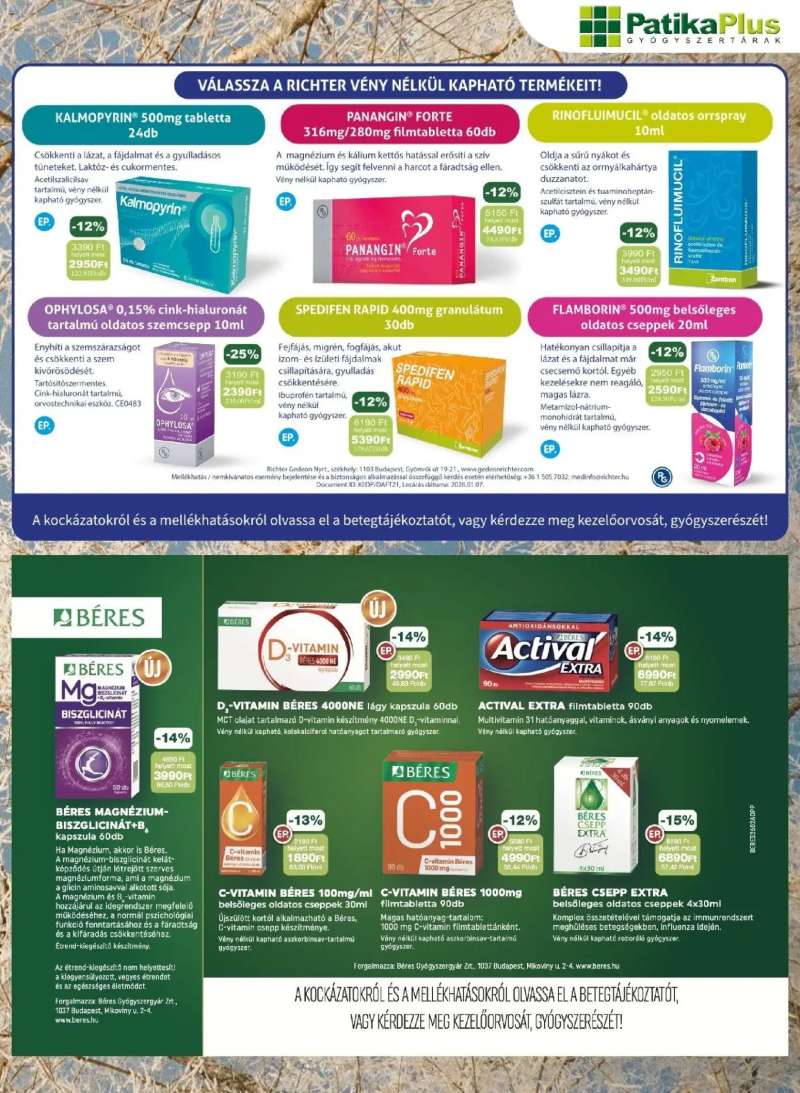 PatikaPlus Akciós újság PatikaPlus 5 oldal