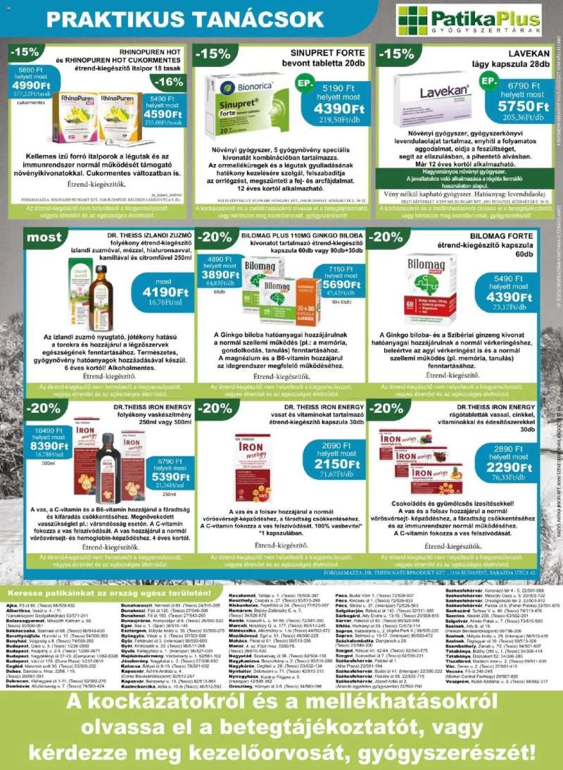 PatikaPlus Akciós újság PatikaPlus 8 oldal