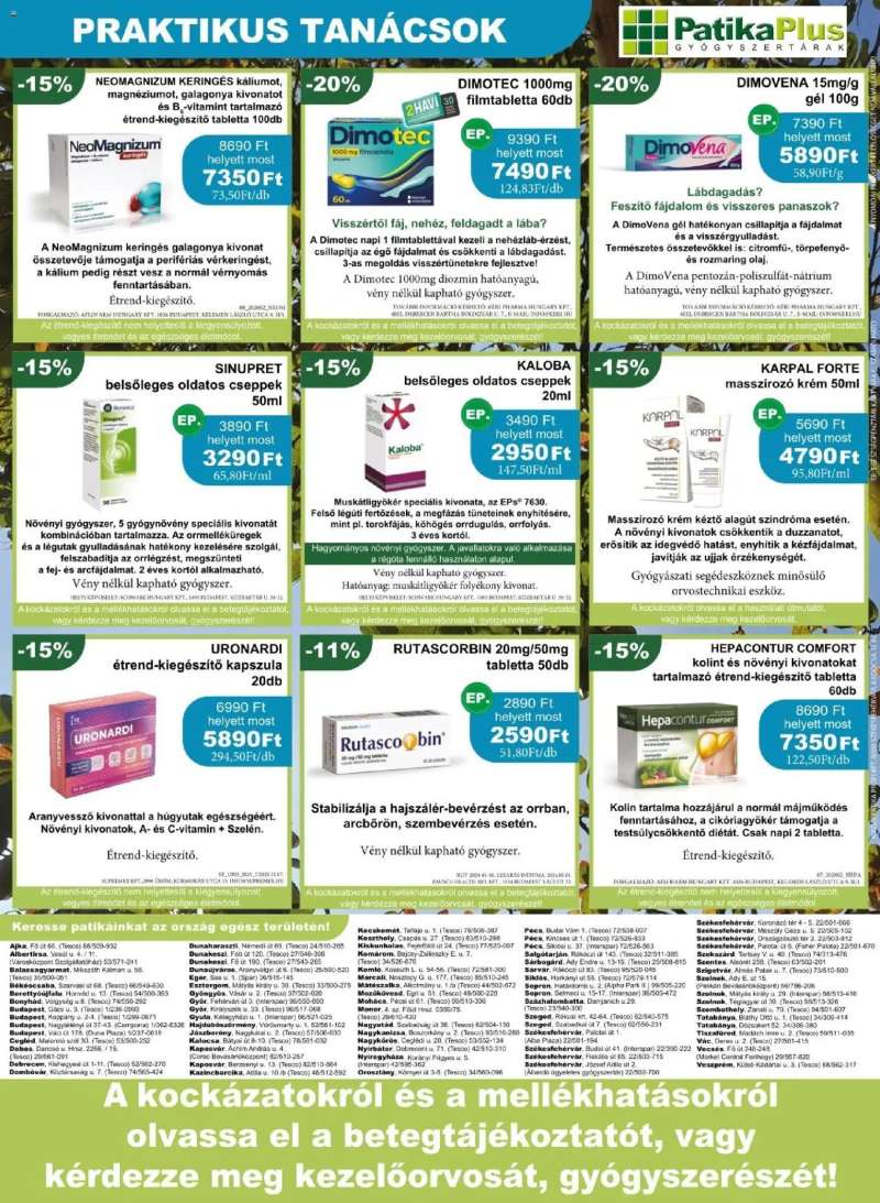 PatikaPlus PatikaPlus akciós újság 8 oldal