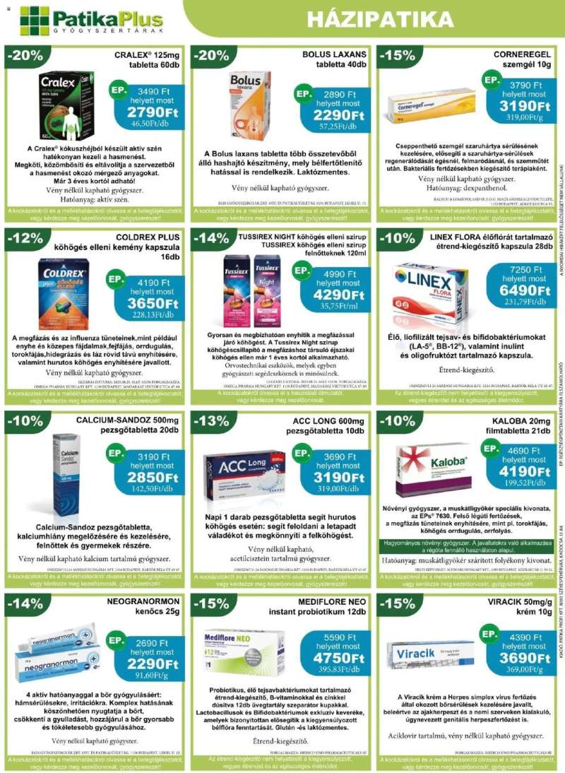 PatikaPlus PatikaPlus akciós újság 2 oldal