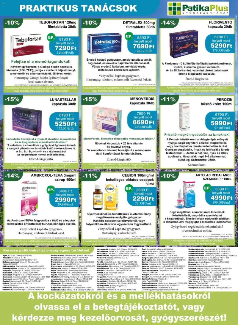 PatikaPlus PatikaPlus akciós újság 8 oldal