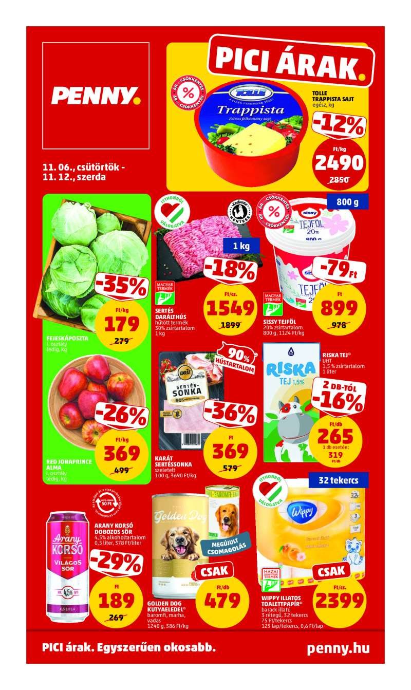 Penny Akciós Újság 1 oldal