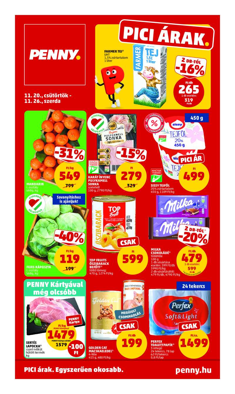 Penny Akciós Újság 1 oldal