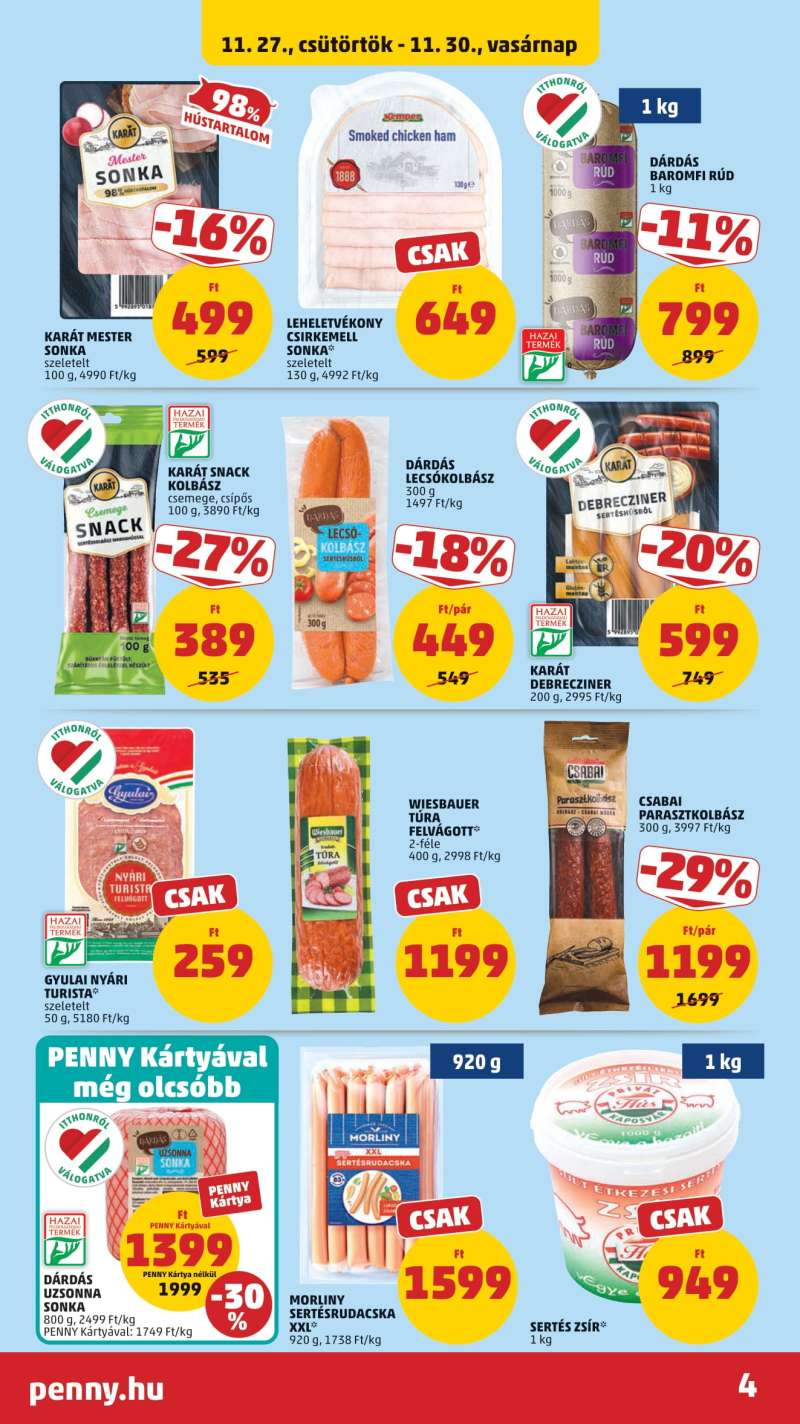 Penny Akciós Újság 4 oldal