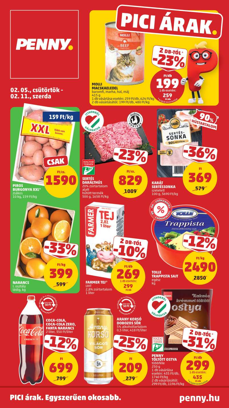 Penny Akciós Újság 1 oldal