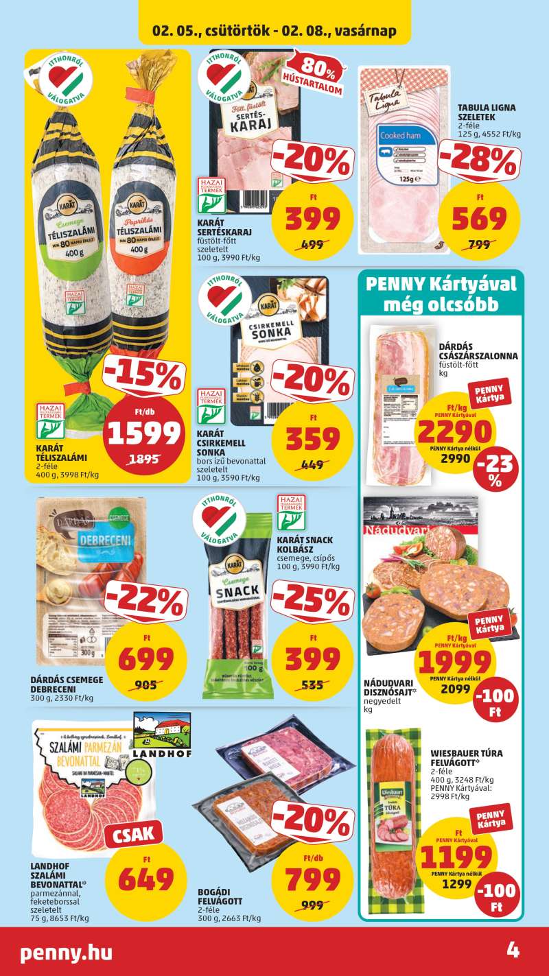 Penny Akciós Újság 4 oldal