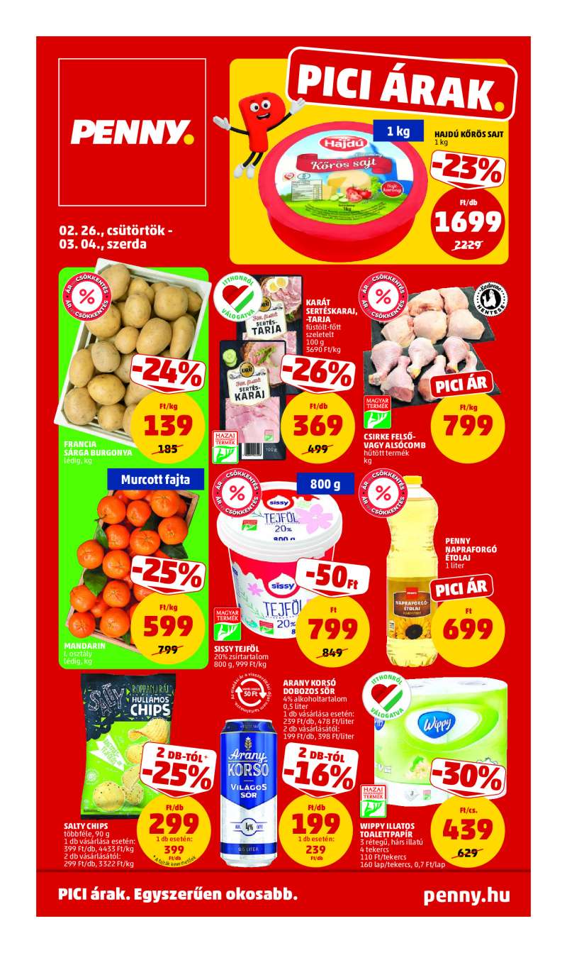 Penny Akciós Újság 1 oldal