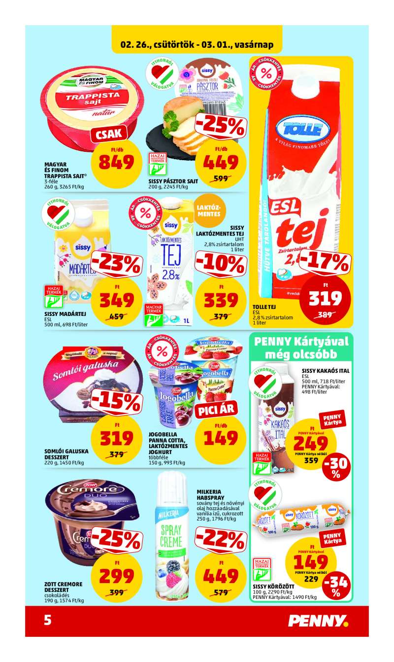 Penny Akciós Újság 5 oldal