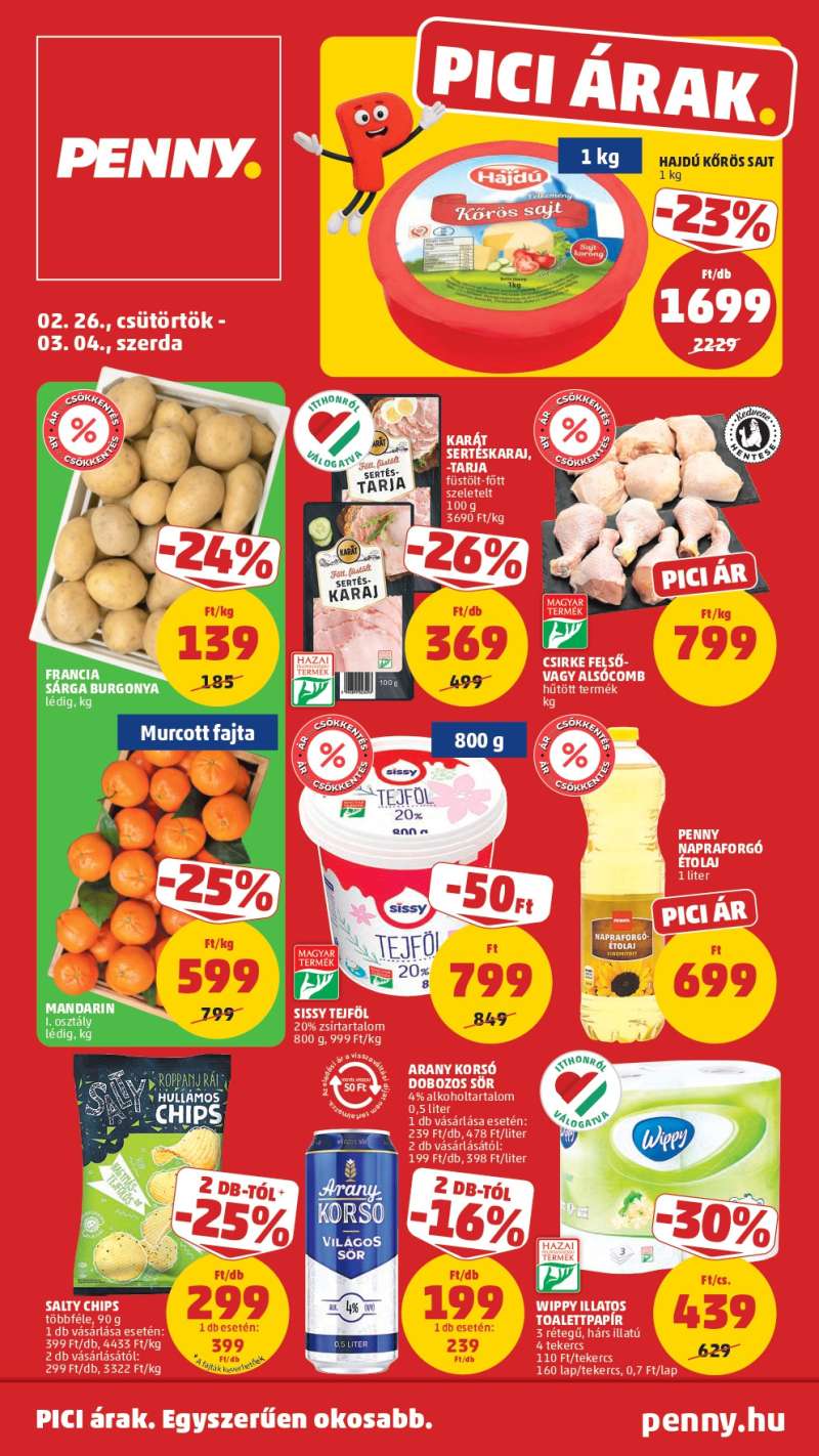Penny Akciós Újság 1 oldal