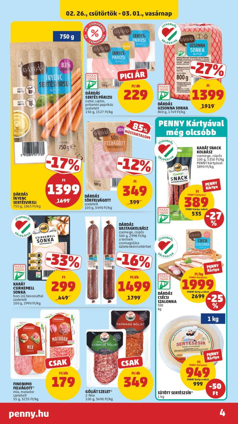Penny Akciós Újság 4 oldal