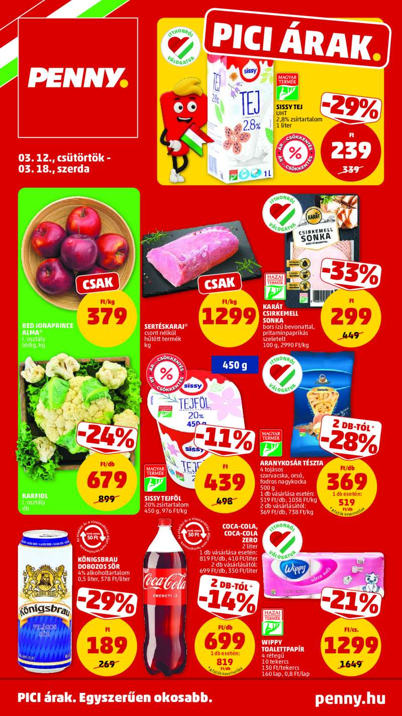 Penny Akciós Újság 1 oldal