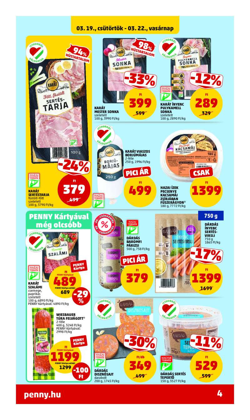 Penny Akciós Újság 4 oldal