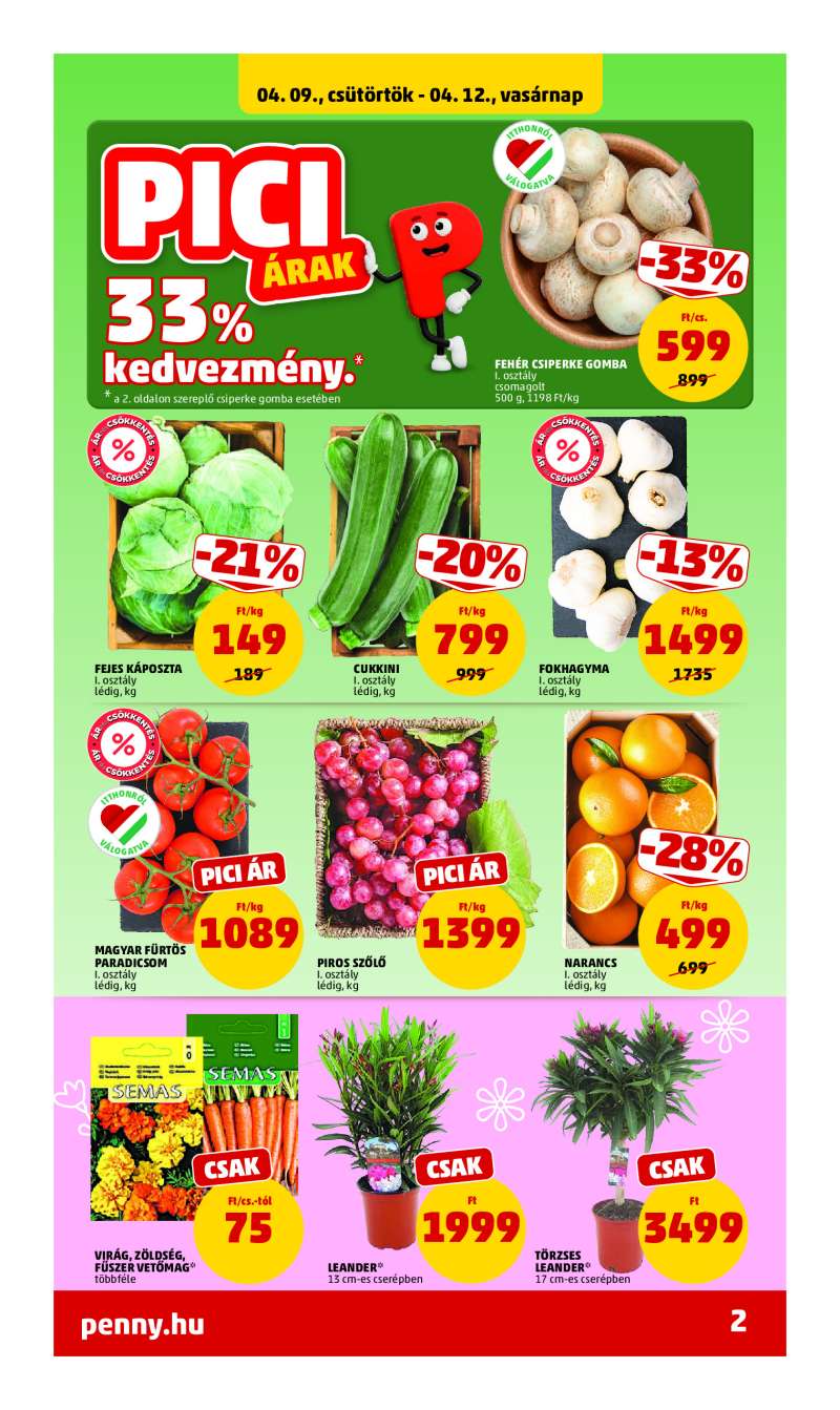 Penny Akciós Újság 2 oldal