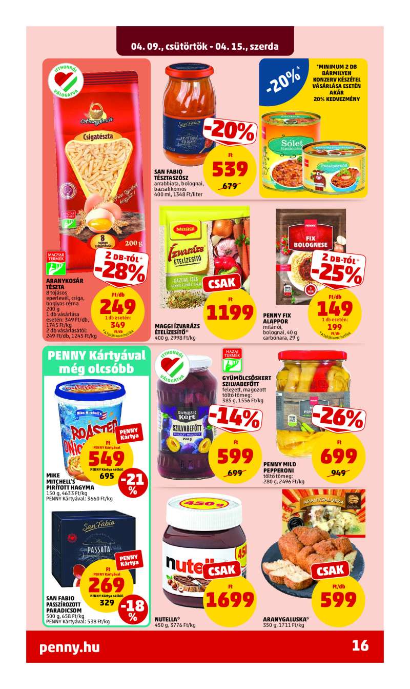 Penny Akciós Újság 20 oldal