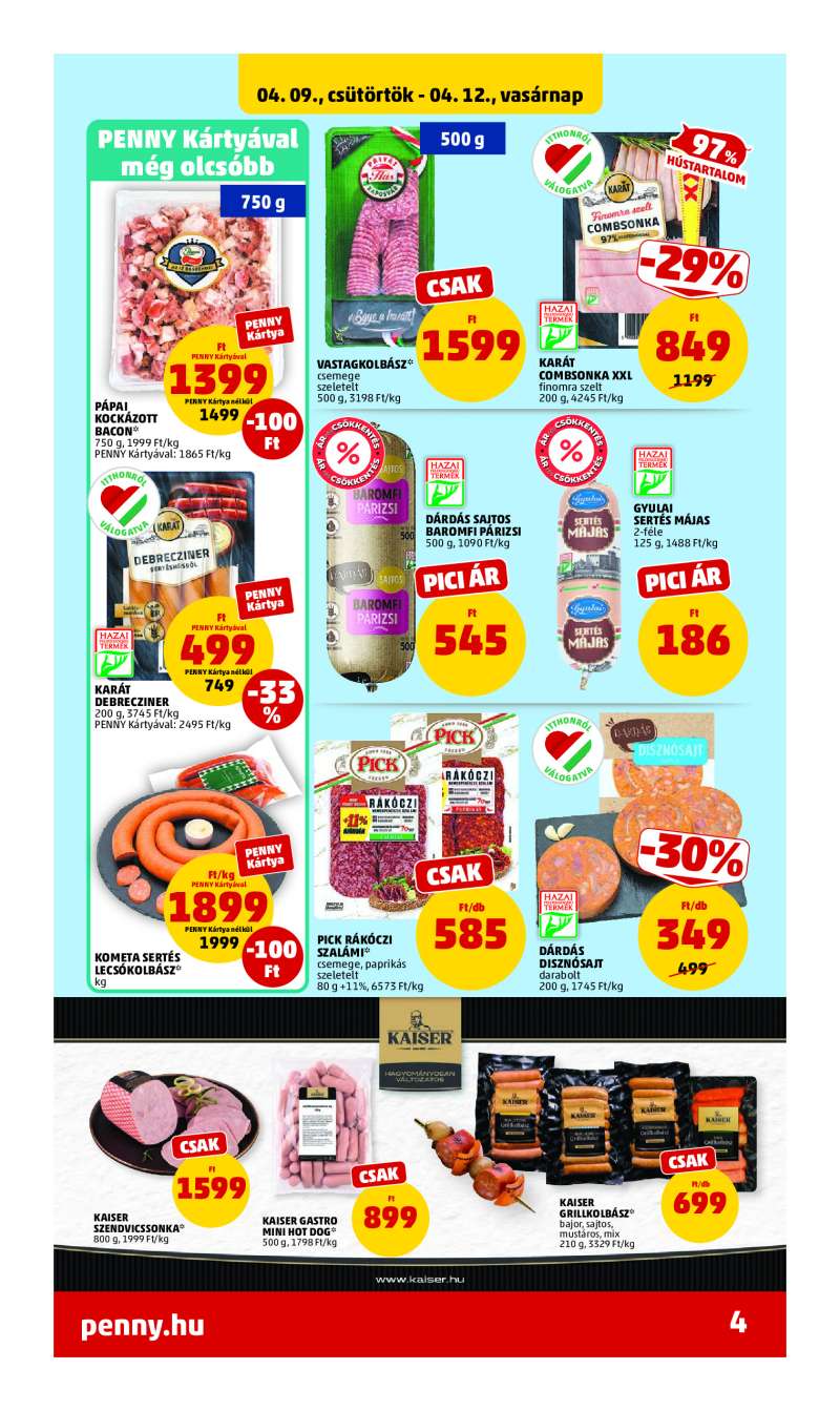 Penny Akciós Újság 4 oldal