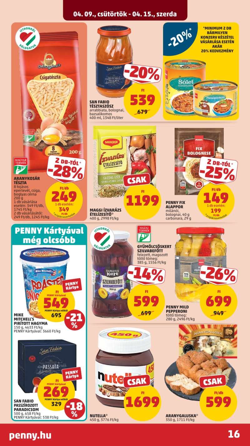 Penny Akciós Újság 20 oldal