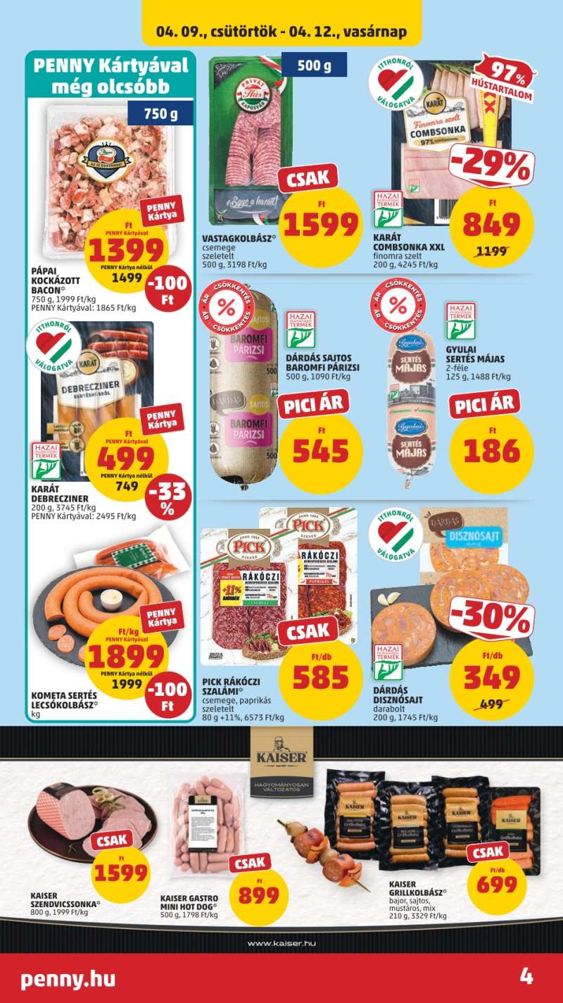 Penny Akciós Újság 4 oldal