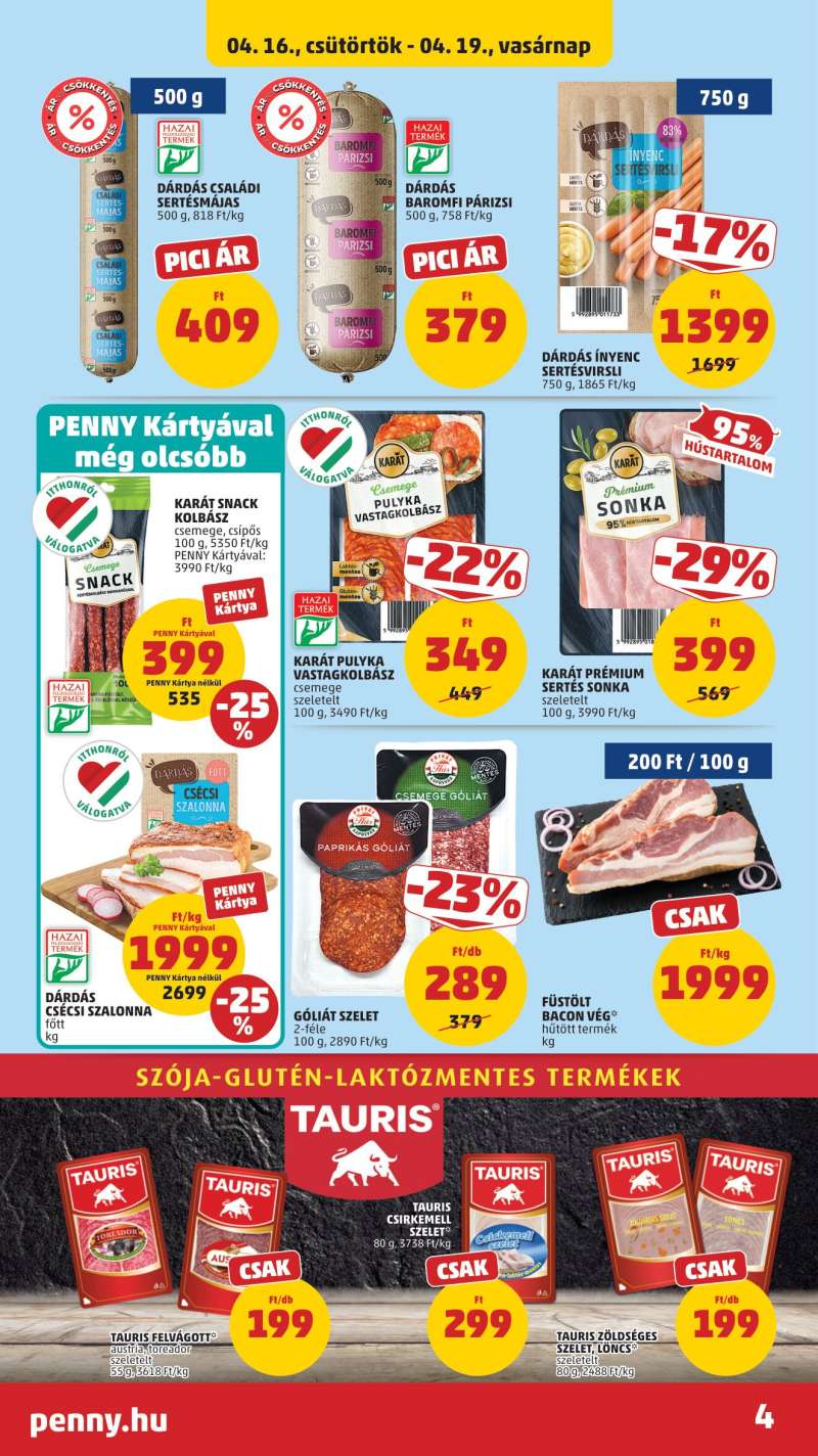 Penny Akciós Újság 4 oldal