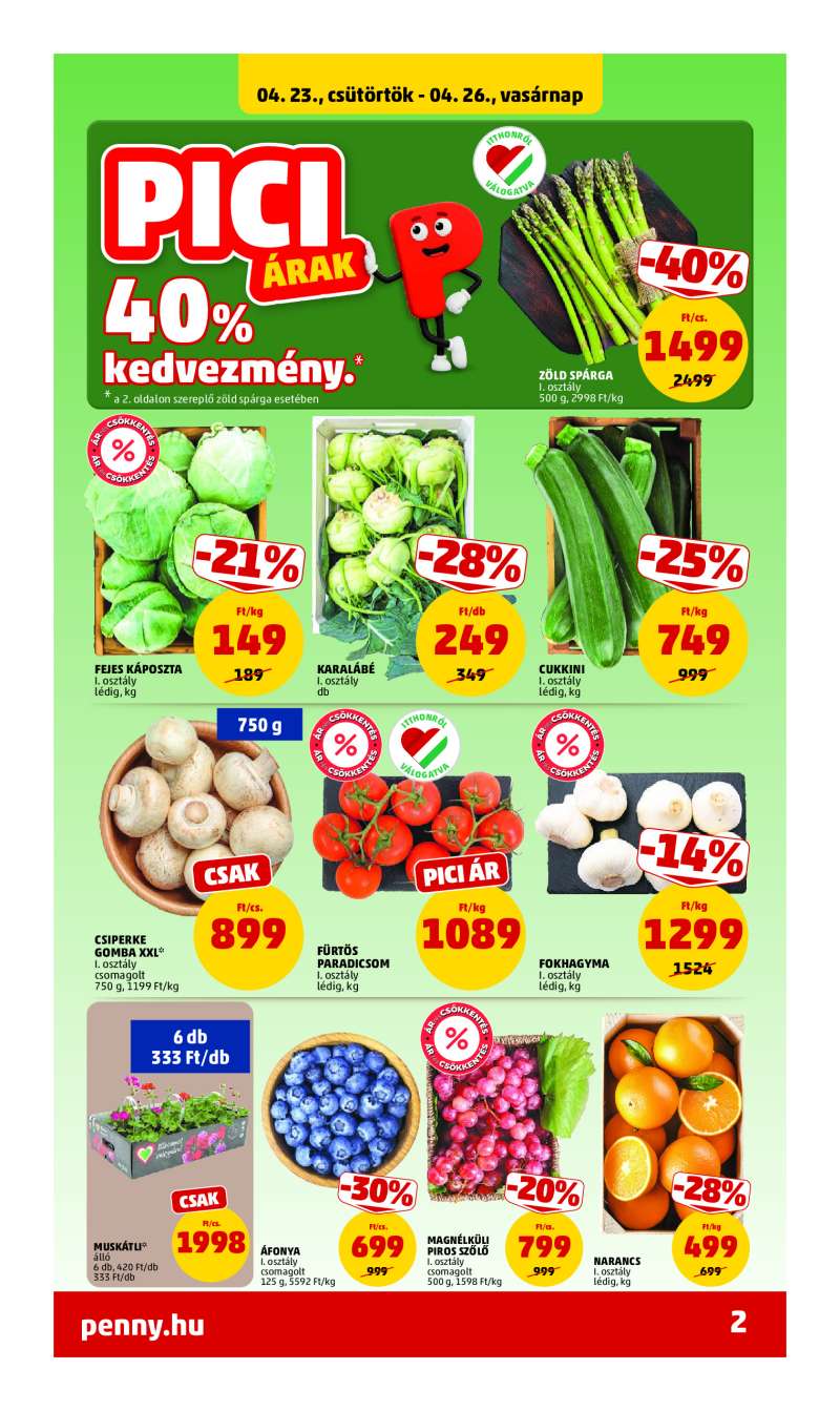 Penny Akciós Újság 2 oldal