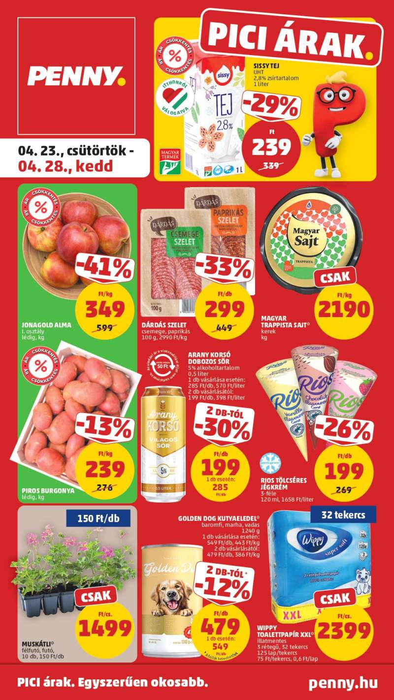 Penny Akciós Újság 1 oldal