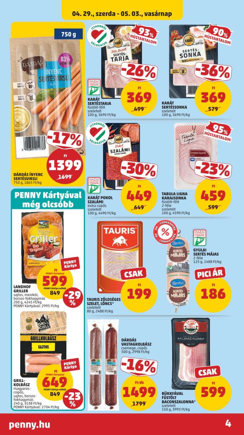 Penny Akciós Újság 4 oldal