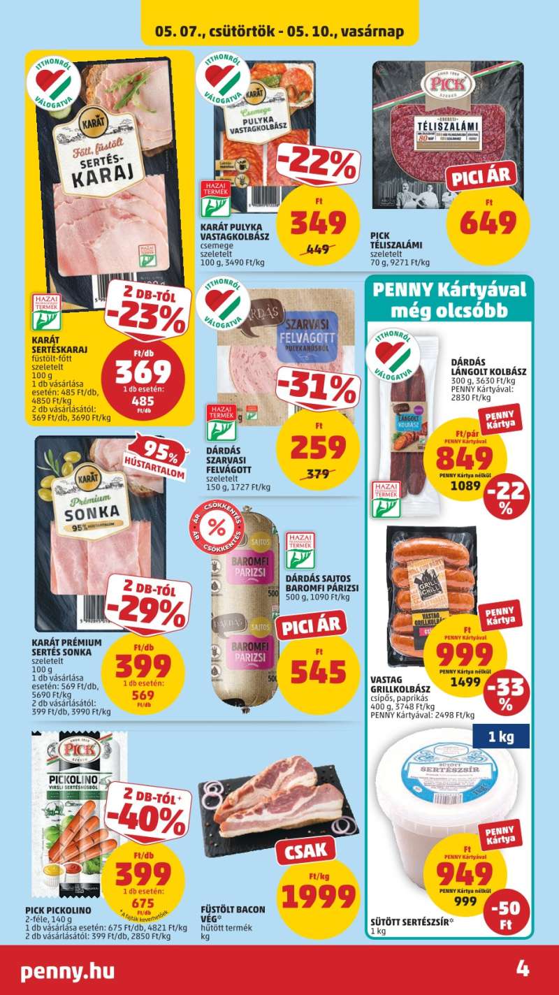 Penny Akciós Újság 4 oldal