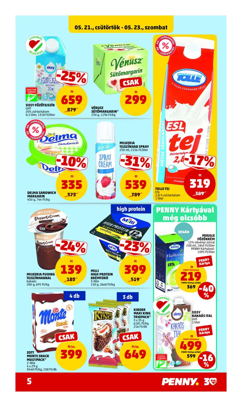 Penny Akciós Újság 5 oldal