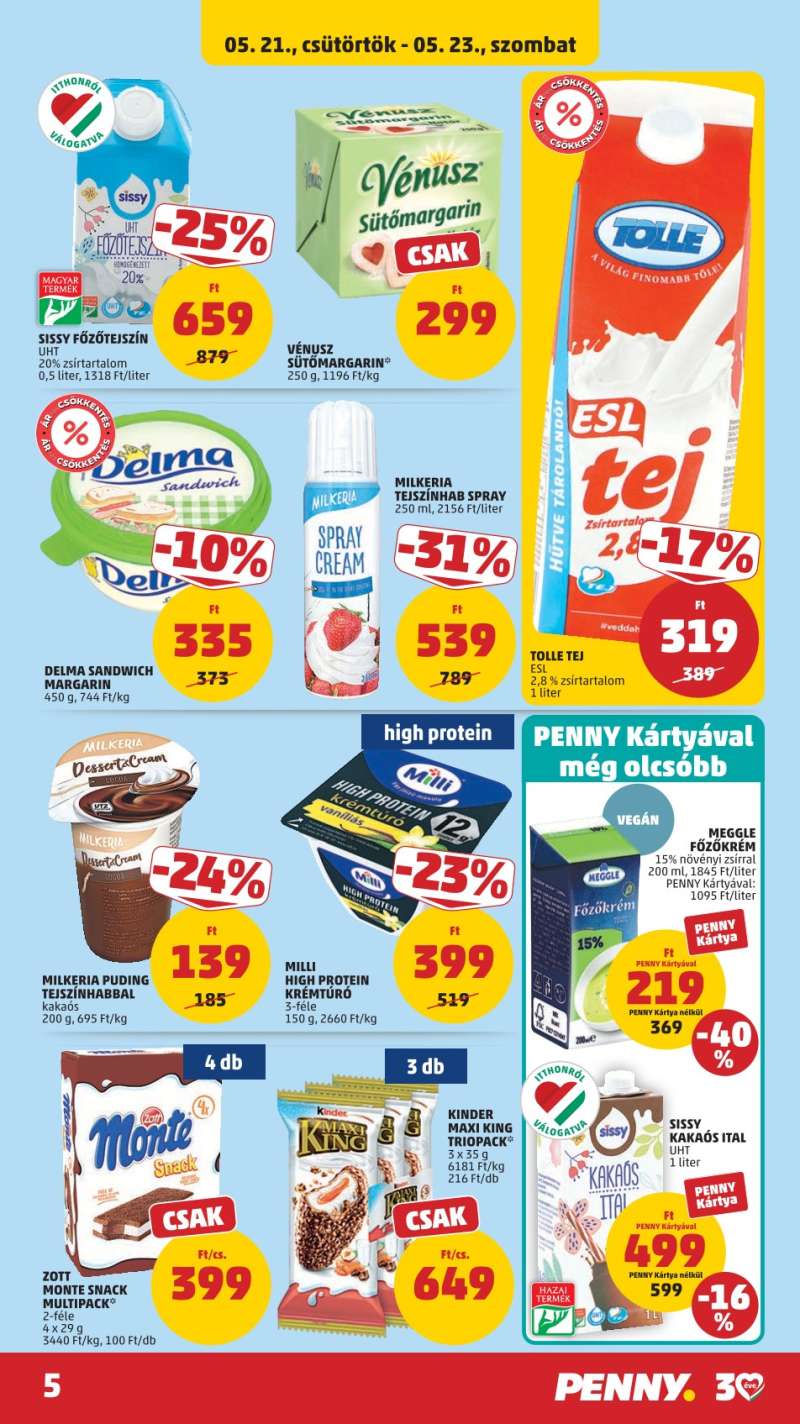 Penny Akciós Újság 5 oldal