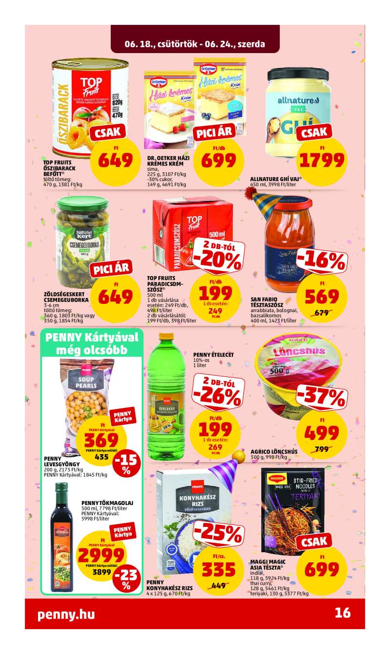 Penny Akciós Újság 18 oldal